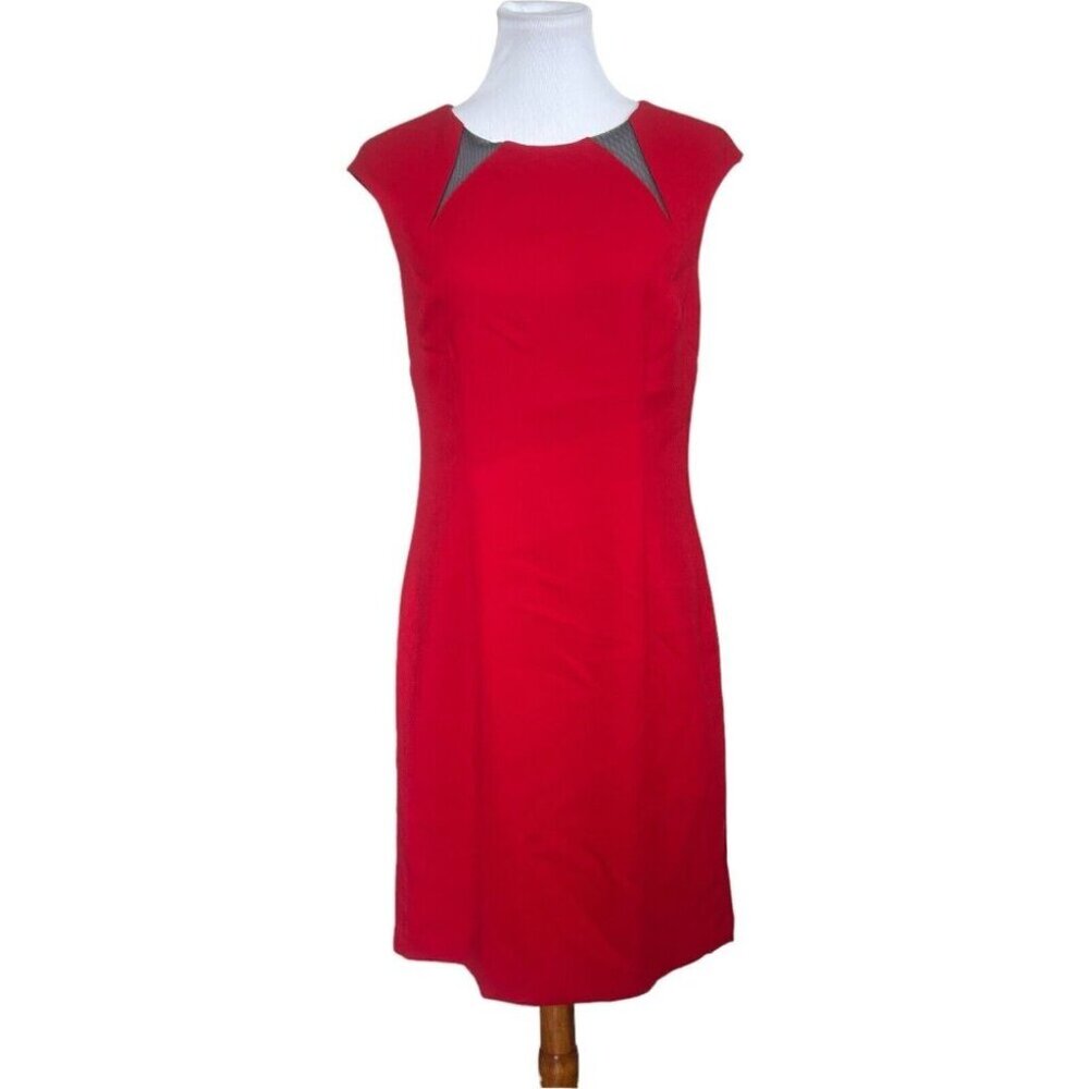 The Limited Womens Dress 12 Wool Blend Sleeveless Red Lined Career Office Party‎ - Picture 2 of 11